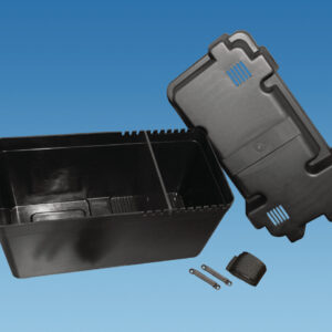 Plastic Battery Box Black (405x200x190mm) – PLS PO588