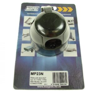 12N 7 Pin Nickel Socket Bk – Maypole MP023NB