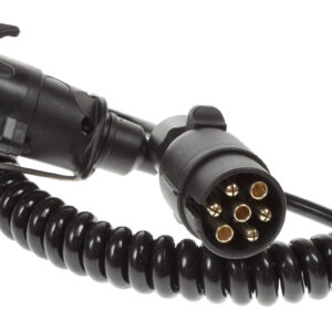 Extension Lead Curly 1.5M 12N 7Pin Plug & Socket Dp – Maypole MP5885