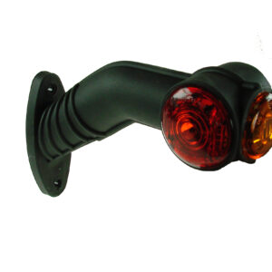 Lamp – R/H LED 10-30V 45° Red -White -Amber Rubber Stalk Marker Bk – Maypole MP7723BR