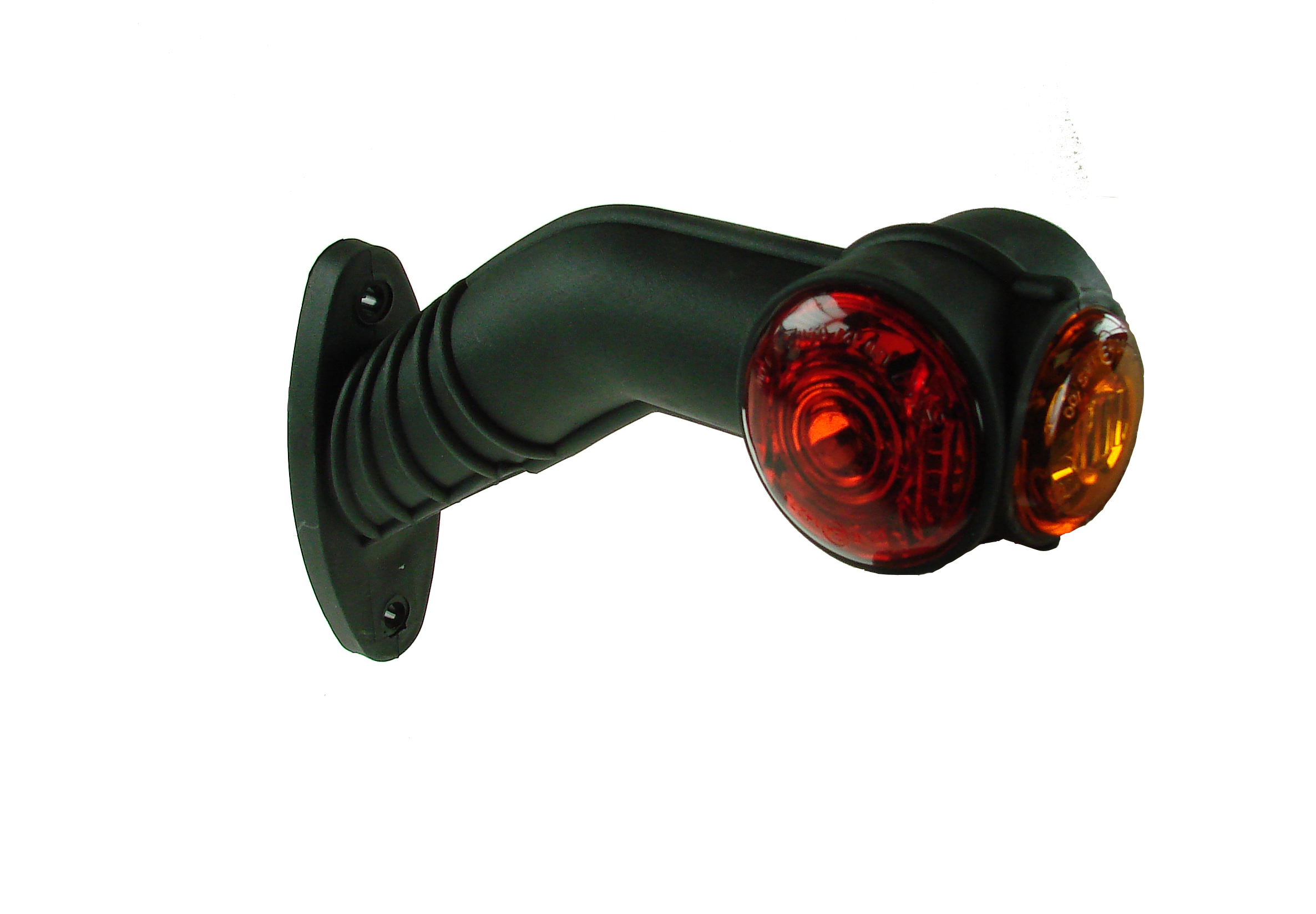 Lamp - R/H LED 10-30V 45° Red -White -Amber Rubber Stalk Marker Bk - Maypole MP7723BR