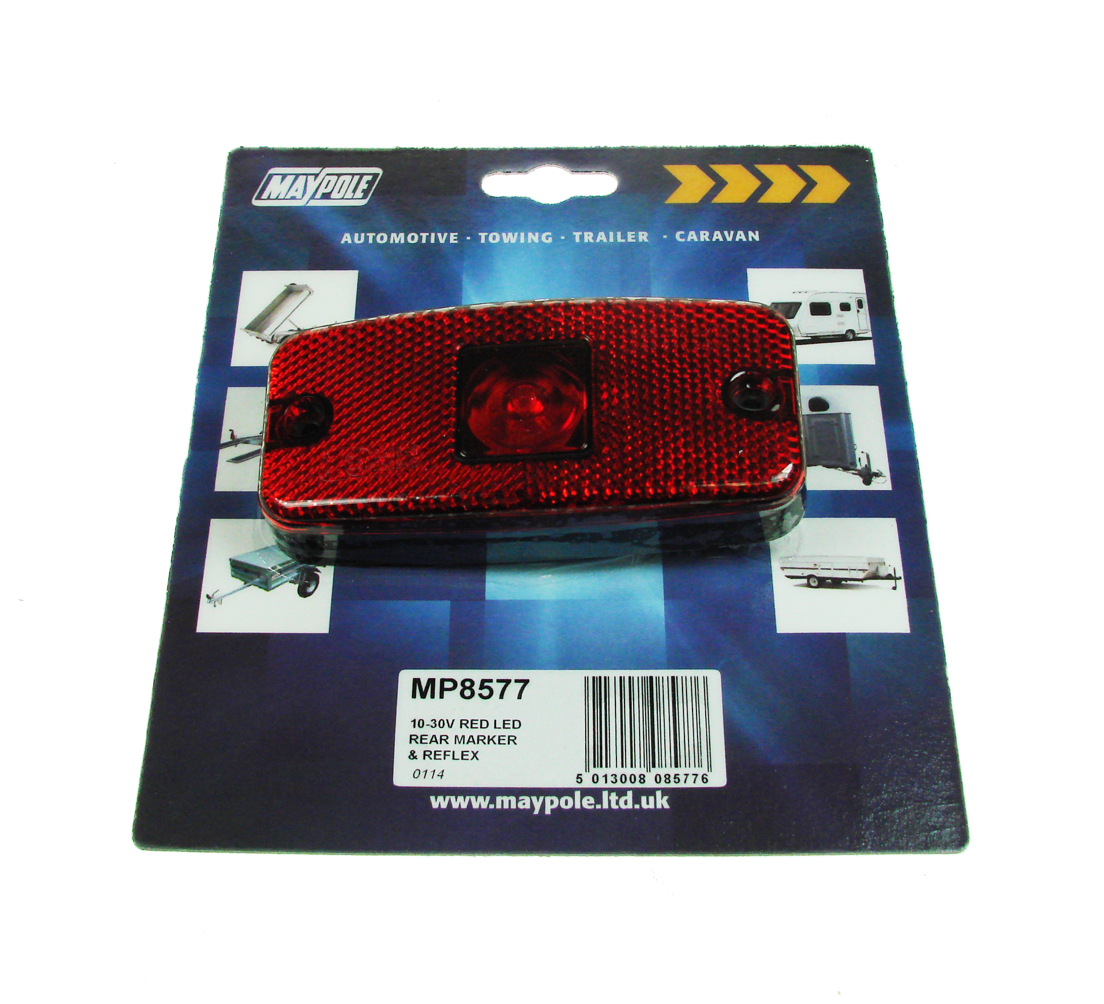 Lamp - 10-30V Red LED Rear Marker & Reflex Dp - Maypole MP8577