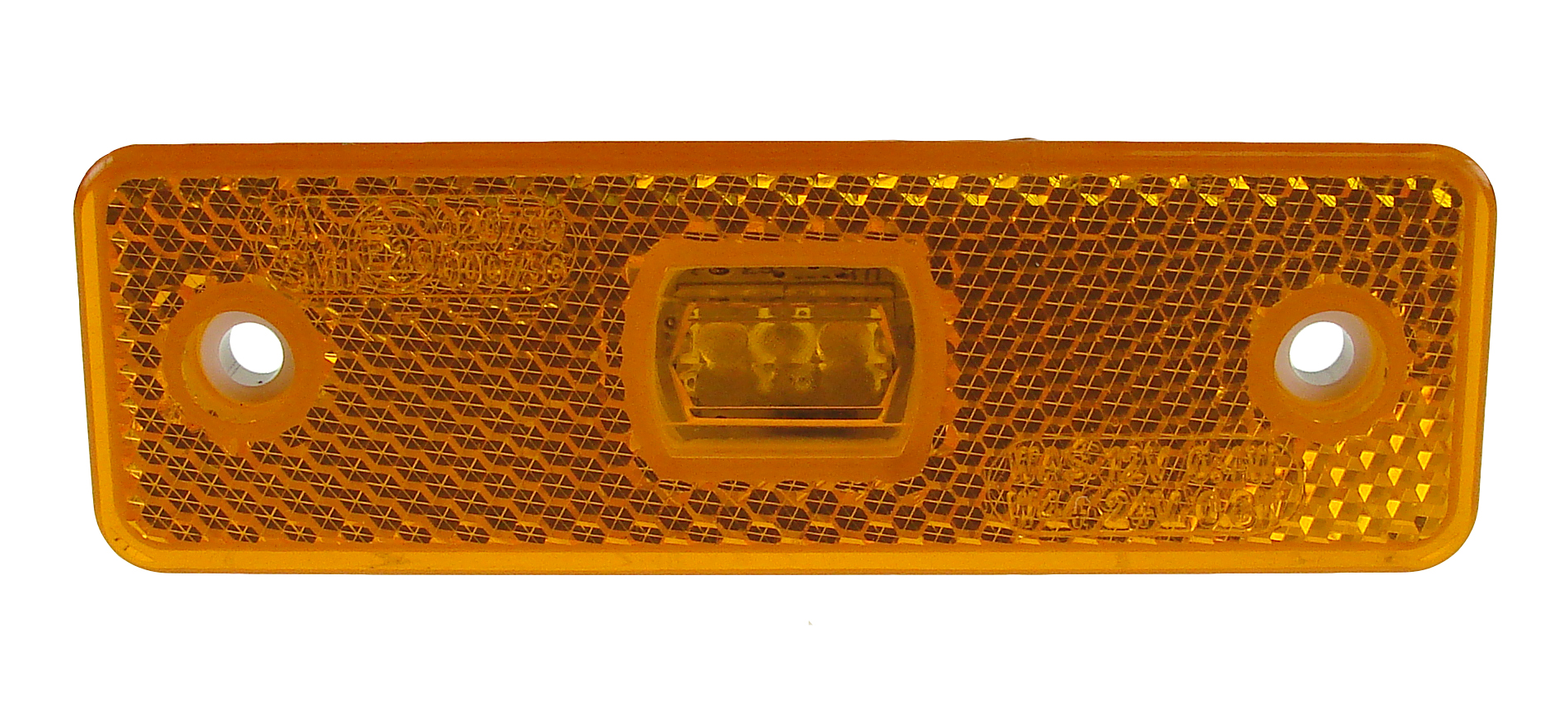 Lamp - 12-24V LED Amber Side Marker & Reflector Bk - Maypole MP8775B