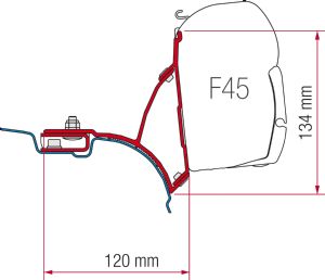 Fiamma F45 Awning Adapter Kit VW T5 Transporter Multivan