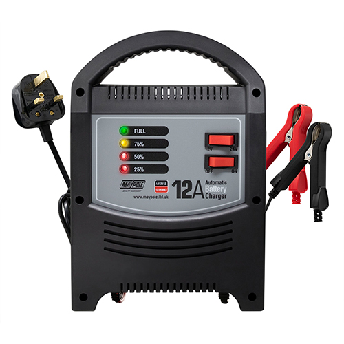Maypole Battery Charger 12A LED Automatic 12V/24V – MP7112