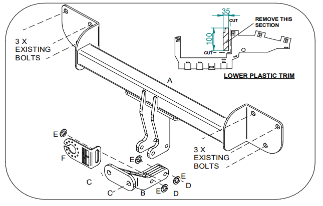 Tow-Trust, BMW, 3 Series Coupe (E92) (Not 335 Or Convertible) (Inc. M Sport), 2005 - 2013