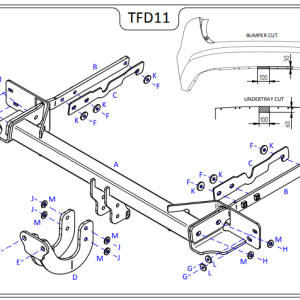 Tow-Trust, Ford, Mondeo Est (Inc. Vignale) (Inc. 4×4) (Inc. Titanium X) (Inc. ST Line), 2015>