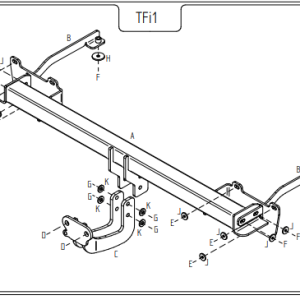 Tow-Trust, Fiat, Doblo (Inc. MPV) (Inc. Maxi) , 2010> Vaux Combo 12-18