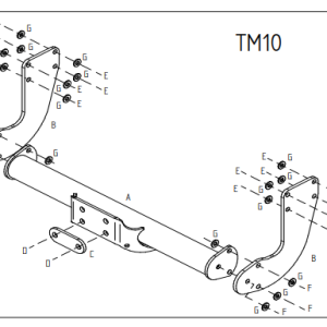 Tow-Trust, Mercedes, Sprinter Van Twin Wheel 770mm External Chassis Width Only (NOT 5 tonne Twin Wheel With 853/955mm Internal/External Chassis Width) (Not with Step), 2006 – 2018