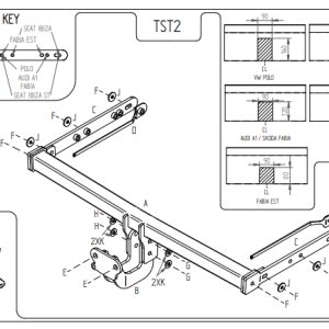 Tow-Trust, Audi, A1 (8X) (Not S line Or Quattro), 2010> Skoda Fabia 2015 > Seat Ibiza 2008-2017